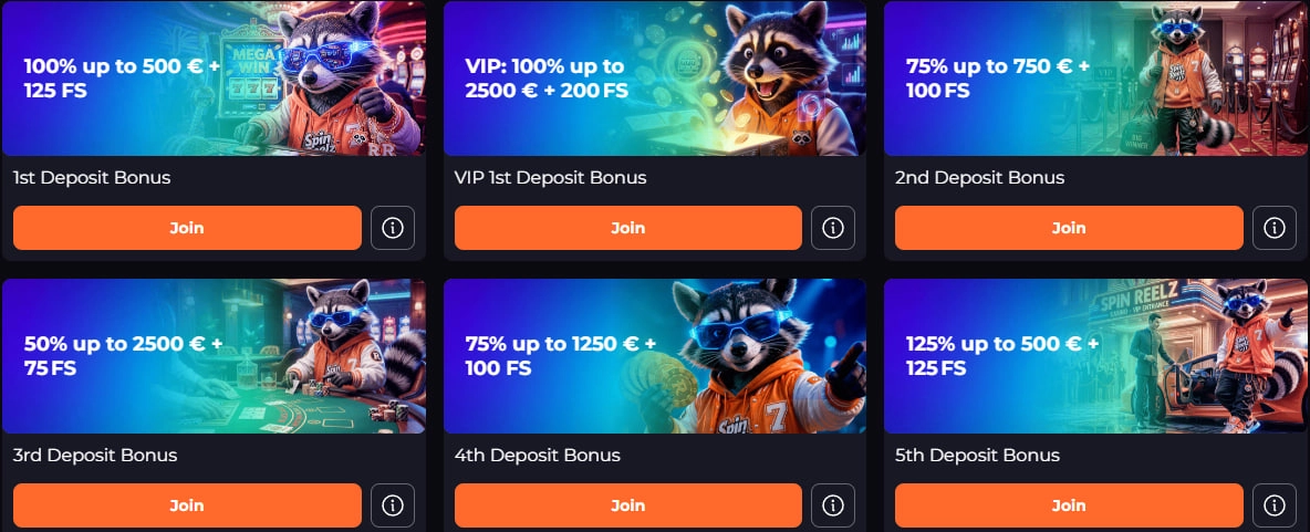 spinreelz casino welcome bonus